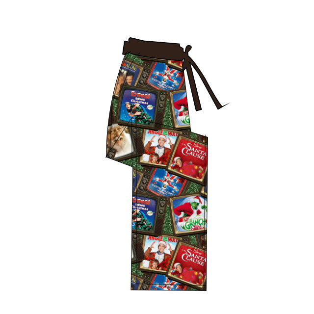 Bamboo Straight Leg Lounge Pants - "Holiday Blockbusters"